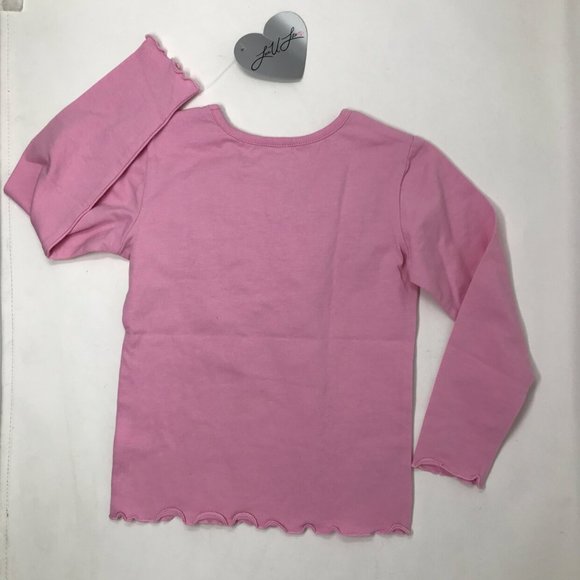 Love U Lots Toddler Girls Pink Long-Sleeve Bow Ruffle Applique Size 4T NEW - Picture 4 of 6